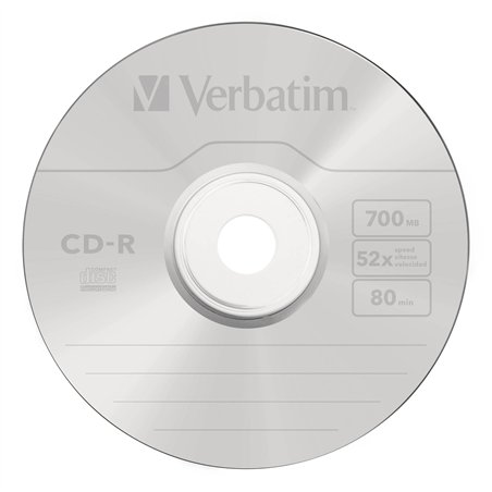 1x10 Verbatim Data Life plus CD-R 80 / 700MB, 52x Speed JC