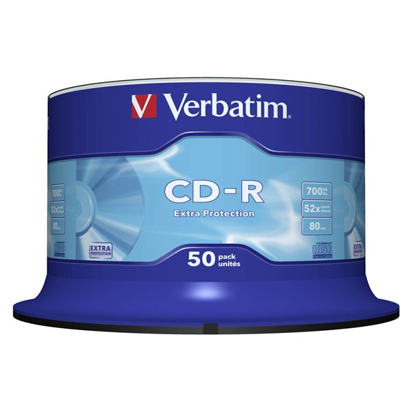1x50 Verbatim Data Life CD-R 80 52x Speed, ExtraProtection