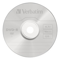 1x100 Verbatim DVD-R 4,7GB 16x Speed, opaco argento 2