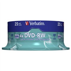 1x25 Verbatim DVD-RW 4,7GB 4x Speed, opaco argento 2