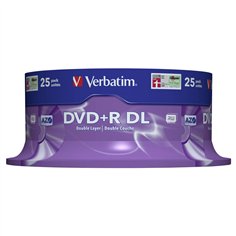 1x25 Verbatim DVD+R Double Layer 8x Speed, 8,5GB opaco argento 2