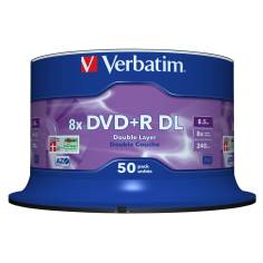 1x50 Verbatim DVD+R Double Layer 8x Speed, 8,5GB opaco argento 2