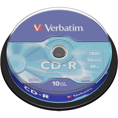 1x10 Verbatim CD-R 80 / 700MB 52x Speed Extra Protection CB