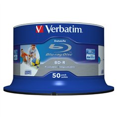 1x50 Verbatim BD-R Blu-Ray 25GB 6x Speed DL Wide Printable CB 2