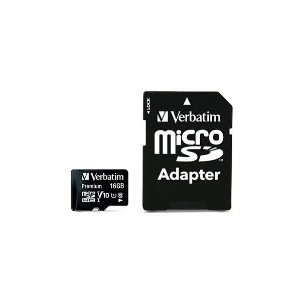 Verbatim microSDHC          16GB Class 10 UHS-I incl adatt. 44082