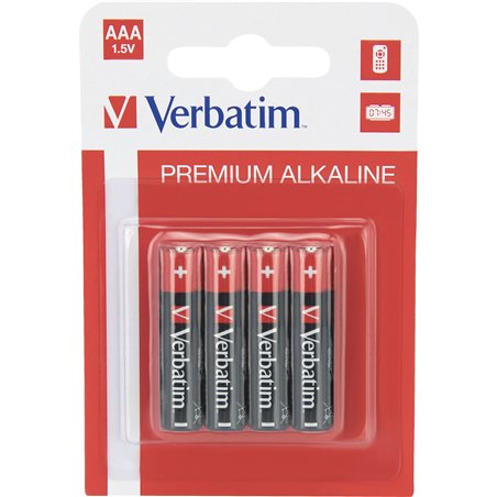 1x4 Verbatim Alkaline Batterie Micro AAA LR 03