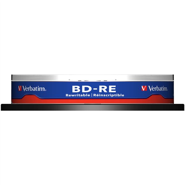 1x10 Verbatim BD-RE Blu-Ray 25GB 2x Speed, Cakebox
