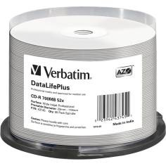1x50 Verbatim CD-R 80 / 700MB 52x bianco wide printable NON-ID