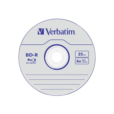 1x50 Verbatim BD-R Blu-Ray 25GB 6x Speed Datalife No-ID Cakebox