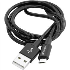 Verbatim Micro USB cavo 100cm ricar. e sincr. nero, inox 2