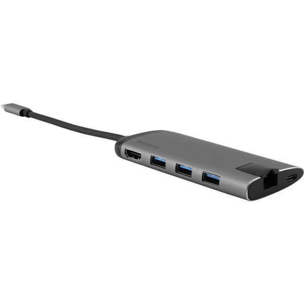Verbatim USB-C Multiport Hub USB 3.0 HDMI Ethernet SD/microSD