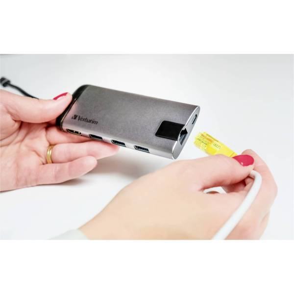 Verbatim USB-C Multiport Hub USB 3.0 HDMI Ethernet SD/microSD