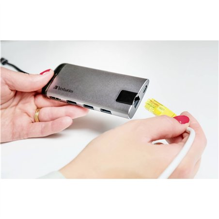 Verbatim USB-C Multiport Hub USB 3.0 HDMI Ethernet SD/microSD