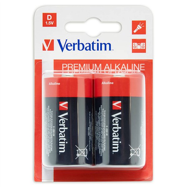 1x2 Verbatim batterie alcaline Mono D LR 20               49923
