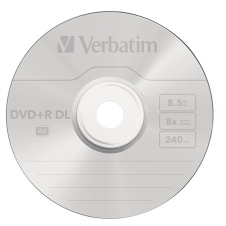 1x5 Verbatim DVD+R Double Layer 8x Speed, Jewel custodia 8,5GB