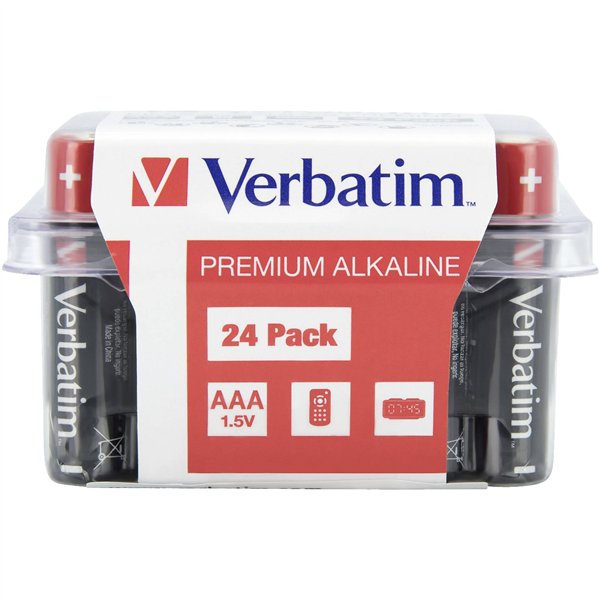 1x24 Verbatim batterie alcaline Micro AAA LR 03 PVC Box    49504