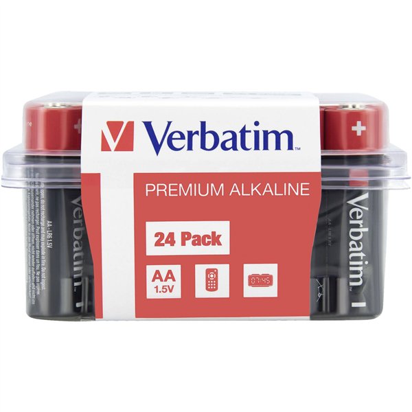 1x24 Verbatim batterie alcaline Mignon AA LR6              49505