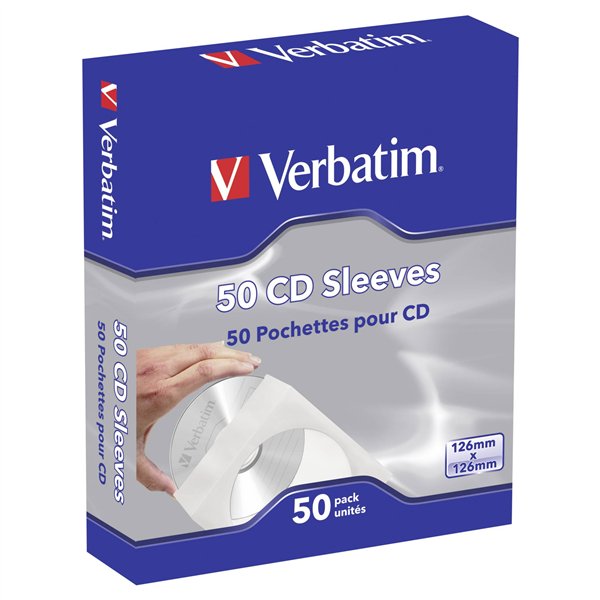 Verbatim custodie carta CD/DVD confezione da 50