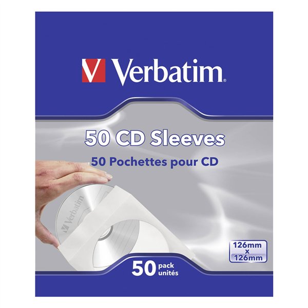 Verbatim custodie carta CD/DVD confezione da 50