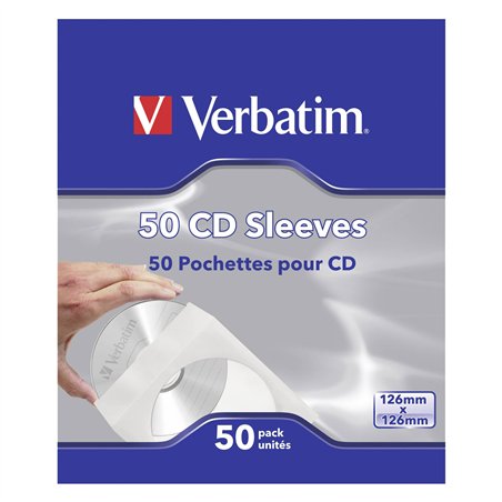 Verbatim custodie carta CD/DVD confezione da 50