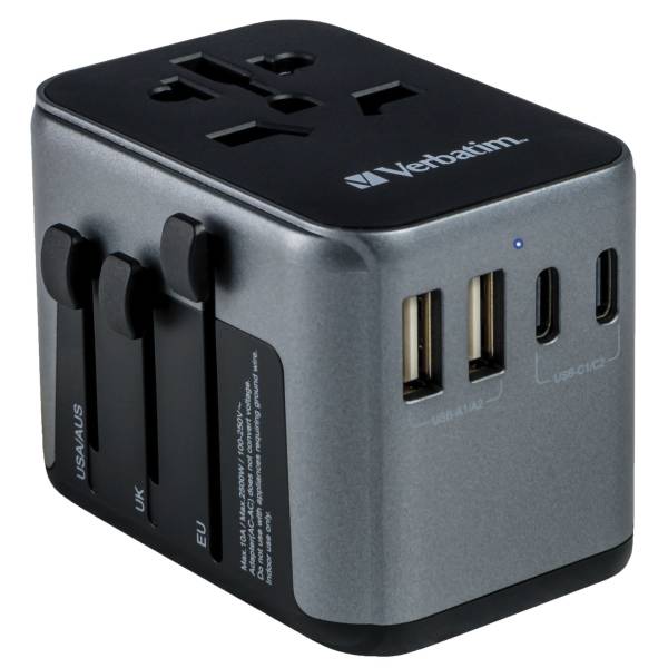 Verbatim adatt.viagg.univ.UTA-03 USB-C 30W 2xUSB-C 2xUSB-A  49545