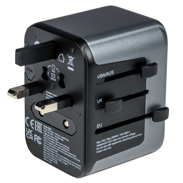 Verbatim adatt.viagg.univ.UTA-03 USB-C 30W 2xUSB-C 2xUSB-A  49545