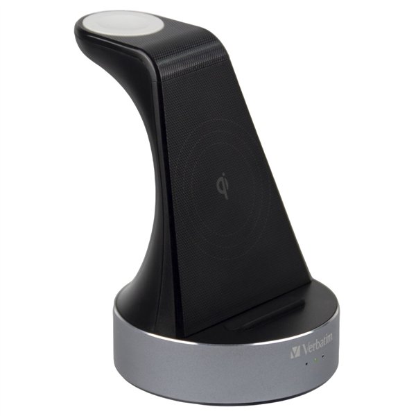 Verbatim WCS-02 alluminio 2-in-1 Qi Wireless+Apple Watch Charger