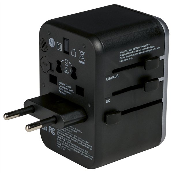 Verbatim Uni.Travel Adapt.UTA-04 USB-C 61W 2xUSB-C 3xUSB-A  49546
