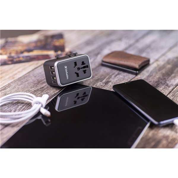 Verbatim Uni.Travel Adapt.UTA-04 USB-C 61W 2xUSB-C 3xUSB-A  49546