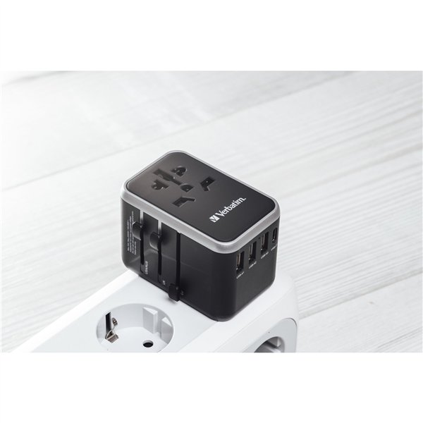 Verbatim Uni.Travel Adapt.UTA-04 USB-C 61W 2xUSB-C 3xUSB-A  49546