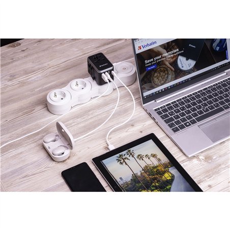Verbatim Uni.Travel Adapt.UTA-04 USB-C 61W 2xUSB-C 3xUSB-A  49546