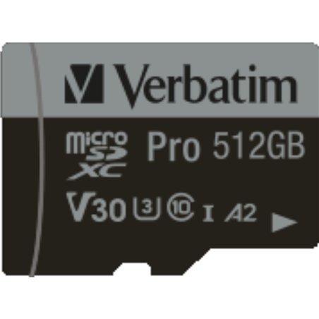 Verbatim microSDXC Pro     512GB Class 10 UHS-I incl adatt.