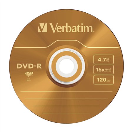 20x5 Verbatim DVD-R 4,7GB Colour 16x Speed, Slim custodia