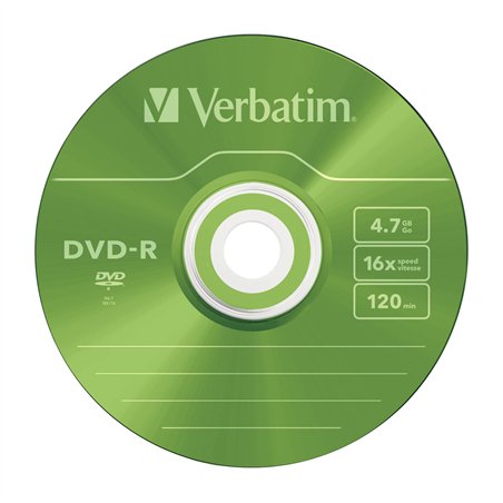 20x5 Verbatim DVD-R 4,7GB Colour 16x Speed, Slim custodia