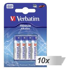 10x4 Verbatim batterie alcaline Micro AAA LR 03            49920