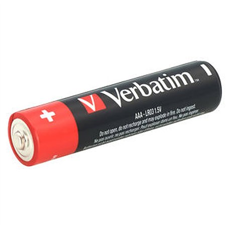 10x10 Verbatim batterie alcaline Micro AAA LR 03            49874