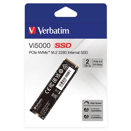 Verbatim Vi5000 M.2 SSD      2TB PCIe4 NVMe                 31827