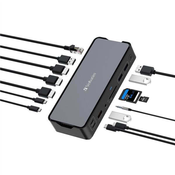 Verbatim USB-C Pro Docking Station 15 Port CDS-15     32171