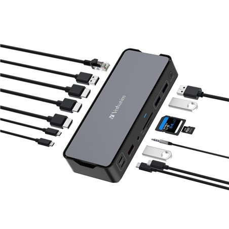 Verbatim USB-C Pro Docking Station 15 Port CDS-15     32171