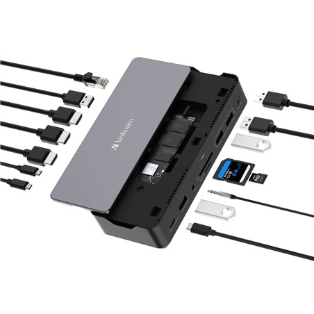 Verbatim USB-C Pro Docking Station 15 con SSD Slot 32173