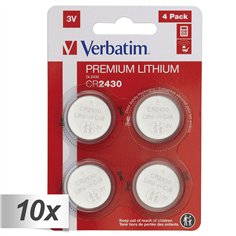 10x4 Verbatim CR 2430 batteria litio             49534