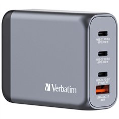 Verbatim GNC-100 GaN Charg. 100W 3xUSB-C PD, 1xUSB-A QC 3.0 32202
