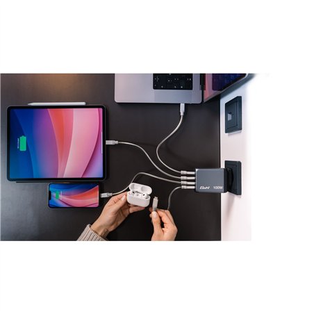 Verbatim GNC-100 GaN Charg. 100W 3xUSB-C PD, 1xUSB-A QC 3.0 32202