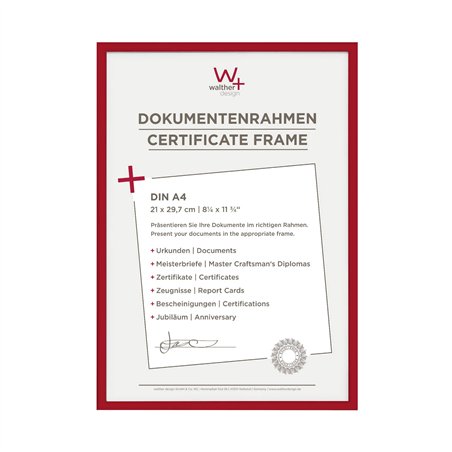 Walther New Lifestyle    21x29,7 plastica rosso DIN A4 KV130R