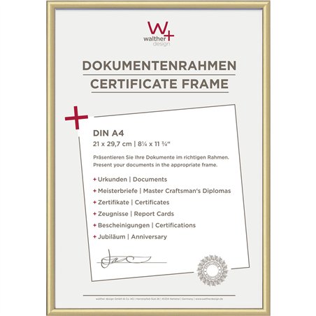 Walther New Lifestyle    21x29,7 plastica oro DIN A4 KV130G