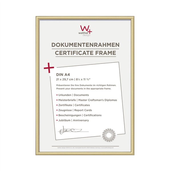 Walther New Lifestyle    21x29,7 plastica oro DIN A4 KV130G