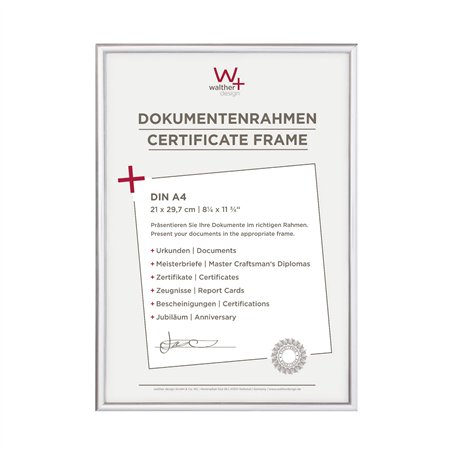 Walther New Lifestyle    21x29,7 plastica argento DIN A4 KV130S