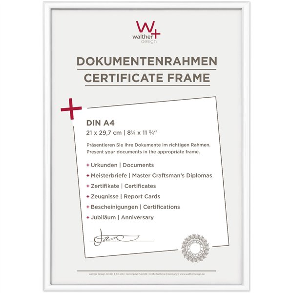 Walther New Lifestyle    21x29,7 plastica bianco DIN A4 KV130W