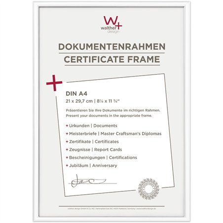 Walther New Lifestyle    21x29,7 plastica bianco DIN A4 KV130W