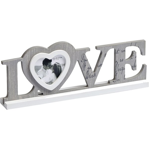 Walther Love portaf. con scritta 8x7,7 legno grigio YF199D